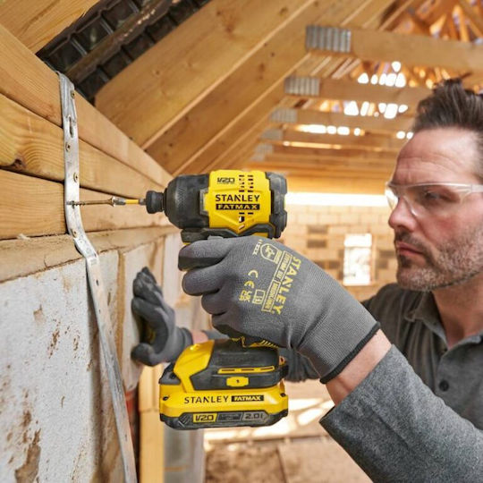 Stanley SFMCK201D2T-QW Комплект Ударна Бормашина и Ударна Отвертка Безчеткови 20V с 2 Батерии 2Ah и Калъф
