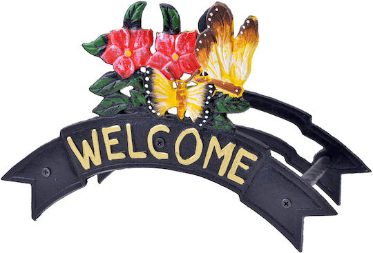 Welcome Suport Metalic pentru Furtun de Udat în Culoare Multicoloră Welcome
