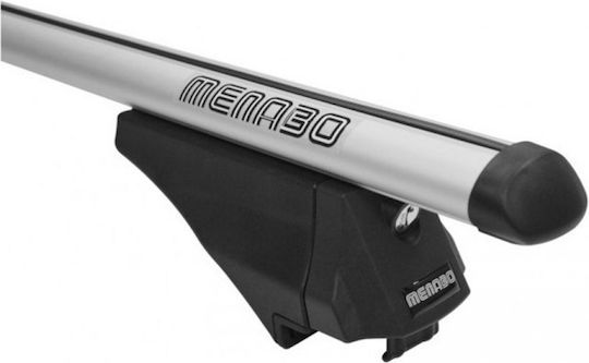 Menabo Autodachträger Aluminium Tiger 1185 cm Silber Farbe Suzuki SX4 S-Cross 5 Türen 2013>2016 2016>2021 2021> Flush oder Raised Dachreling-2 Stück 8490/μβ Mp.8490/mb-109