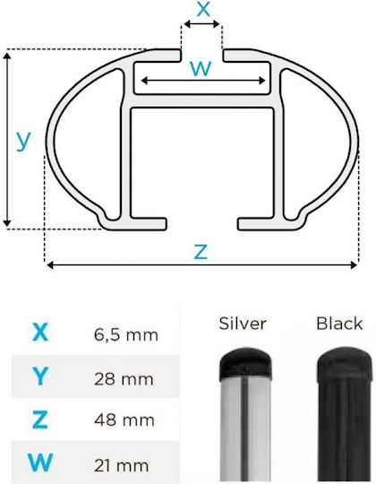 Menabo Таванни Стелки За Автомобил От Алуминий Tiger 1185 См Сребрист Цвят Kia Carnival III Grand Carnival III Grand Sedona/Sedona III 5 Врати 2014> Flush Или Raised Rails-2 Бройки 8490/мб Mp.8490/mb-36