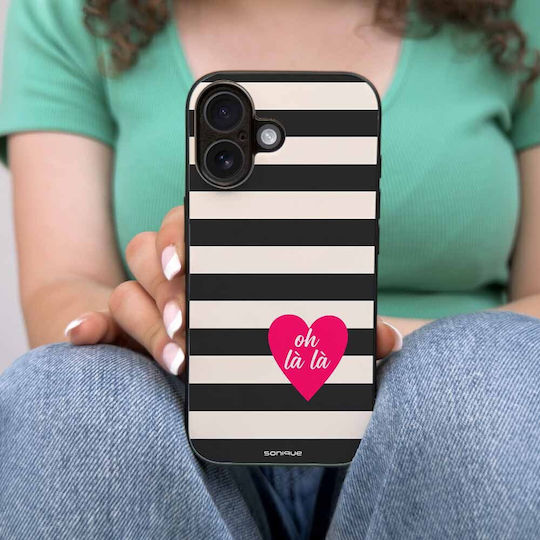 Sonique Stripe Stories Series Case Oppo A60 Oh La La Black