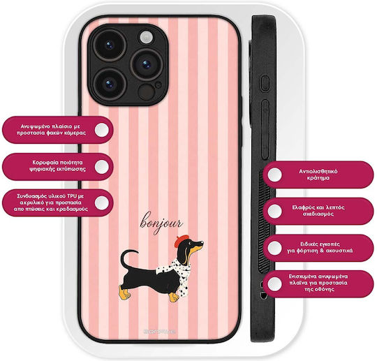 Sonique Stripe Stories Series Case Oppo Reno13 F 5G Oppo Reno13 Fs 5G Bonjour Puppy