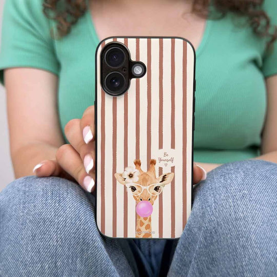 Θήκη Sonique Stripe Stories Series Series Realme Gt Master Καφέ Καμηλοπάρδαλη Τσιχλόφουσκα