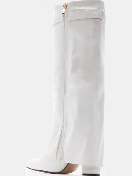 Damenstiefel mit Hohem Absatz Weiße