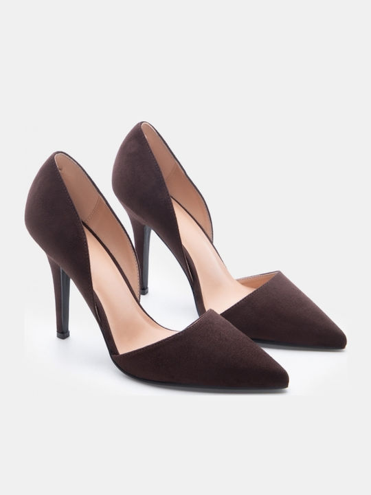 Spitze Zehe Pumps Braun