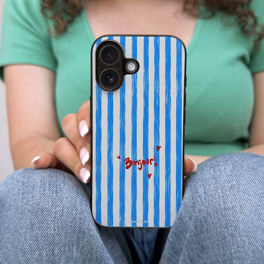 Husă Sonique Stripe Stories Series Huawei Pura 80 Ultra Albastru Bonjour