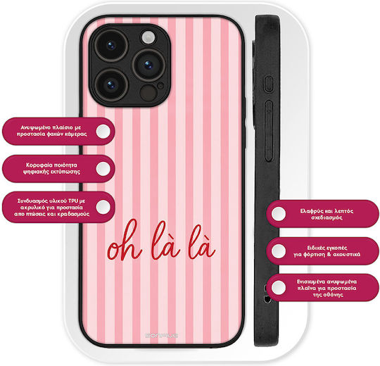 Sonique Stripe Stories Series Google Pixel 9 Pro 5g Umschlag Rückseite Rosa