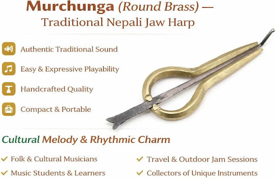 Mundöffnung Murchunga Mundharfe Aus Nepal 10cm
