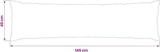 vidaXL Възглавница За Диван Heerlen Светлосив 40x145см