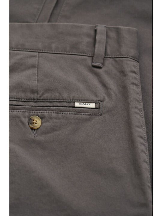 Gant Chino Slim Fit Dusky Anthracite Trousers