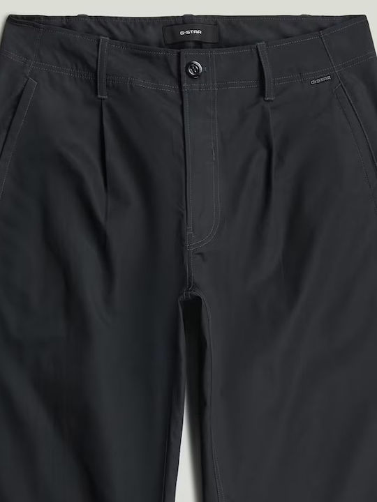 G-Star Raw Pleated Chino Trousers in Loose Fit Dk Legion Blue