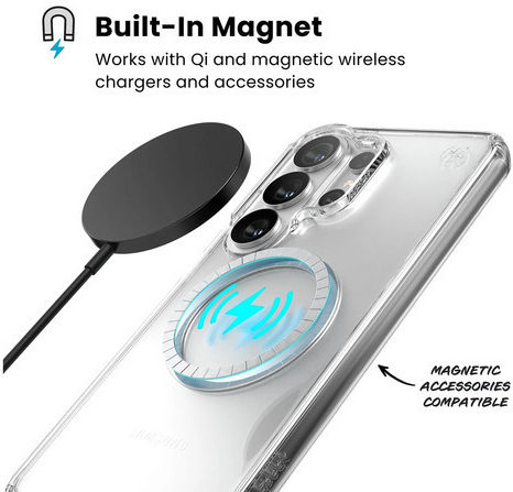 Speck Presidio Perfect-clear Magnet Samsung Galaxy S26 Ultra Magsafe Case Clear Clear Silver 151063-3240