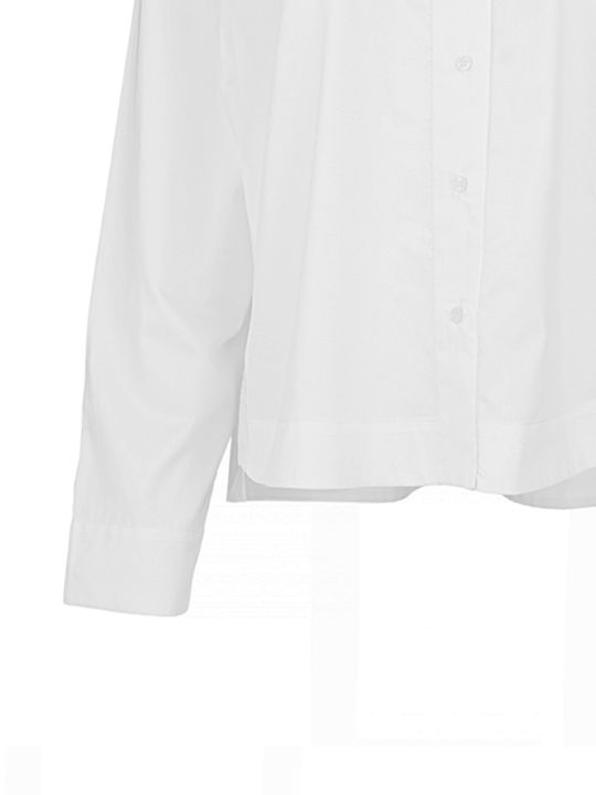 Long Sleeve Women's Cotton Shirt White