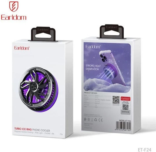 Earldom Mobile Phone Cooler Et-f24 Black