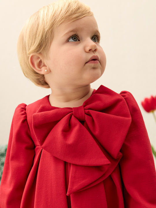Mädchenkleid Gestrickt Rote