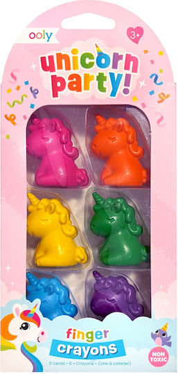 Unicorn Party Finger Crayons Set 6