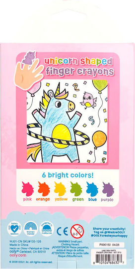 Unicorn Party Finger Crayons Set 6