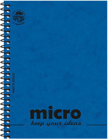 Typotrust Micro Μπλοκ Σημειώσεων Σπιράλ 80 Φύλλων Ριγέ (Διάφορα Σχέδια/Χρώματα)