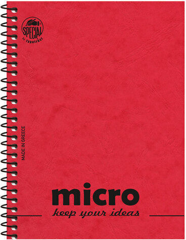 Typotrust Micro Μπλοκ Σημειώσεων Σπιράλ 80 Φύλλων Ριγέ (Διάφορα Σχέδια/Χρώματα)