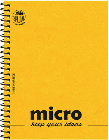 Typotrust Micro Μπλοκ Σημειώσεων Σπιράλ 80 Φύλλων Ριγέ (Διάφορα Σχέδια/Χρώματα)