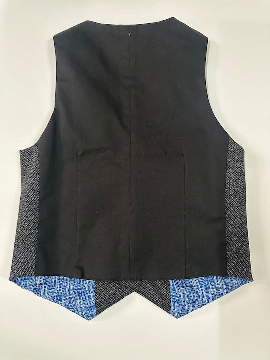Kids Vest Black Black-Grey