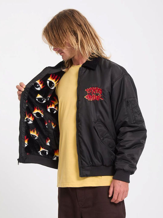 Bomber Beidseitig Schwarz Herren Jacken