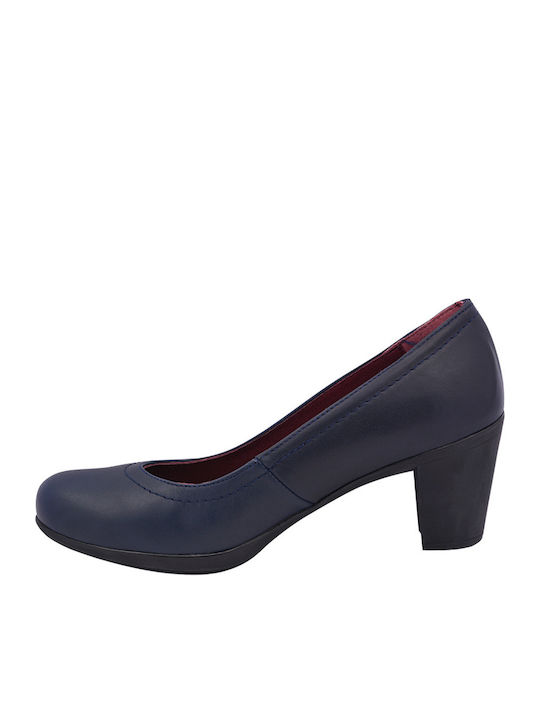 Leder Pumps Marineblaue
