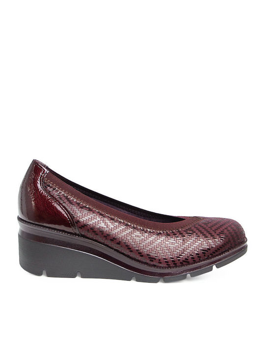 Damentaschen mit Leder Pumps mit Mittlerem Absatz in Burgundisch