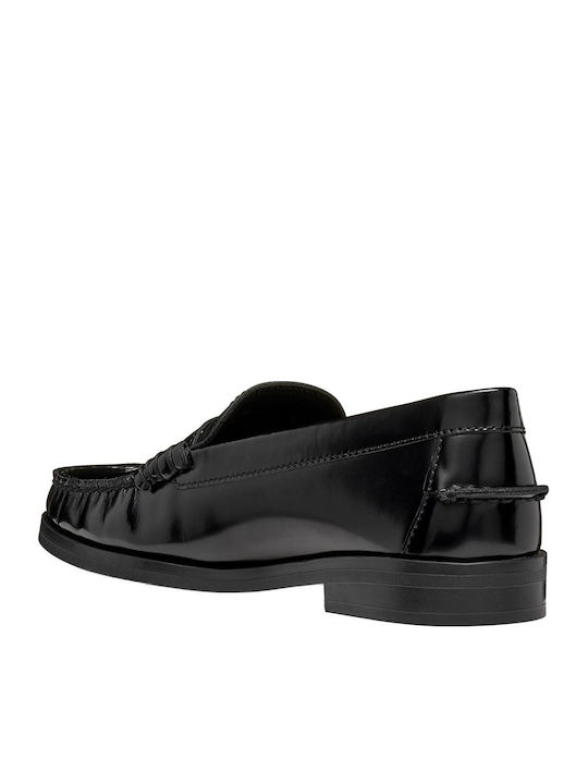 Δερμάτινα Γυναικεία Loafers σε Μαύρο Χρώμα