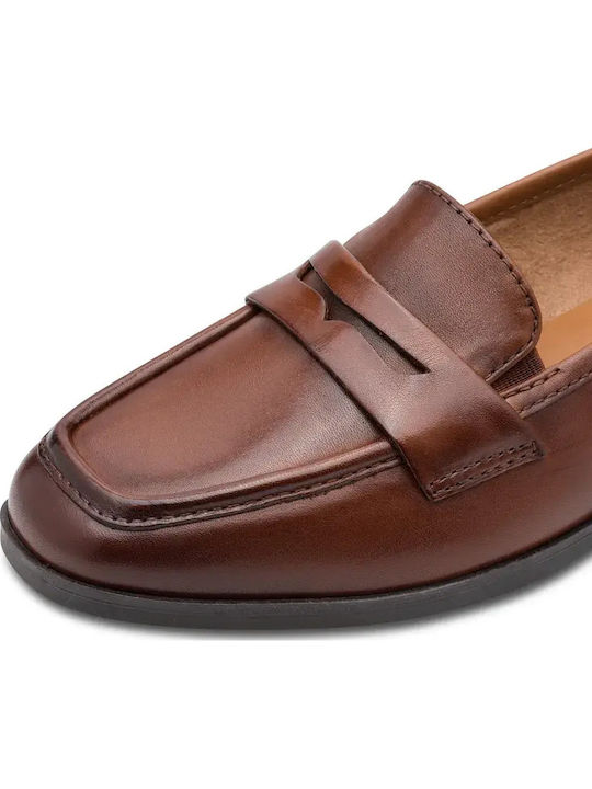 Softline Leder Damen Mokassins in Tabac Braun Farbe
