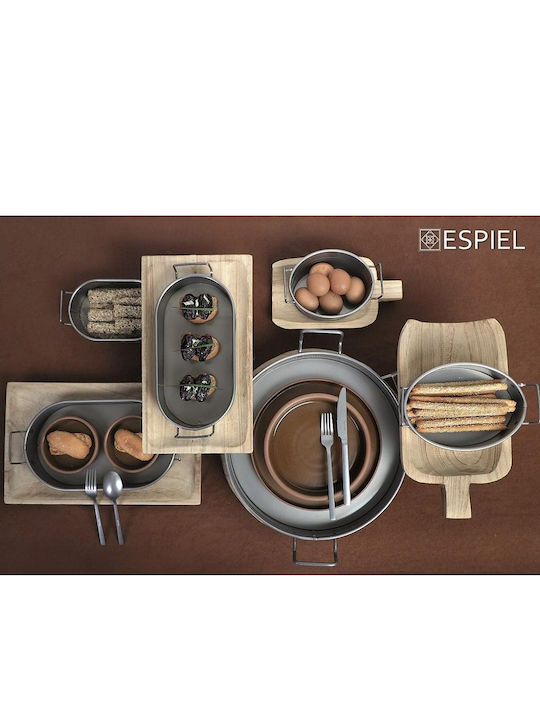 Espiel Metallischer Serviertablett 36cm