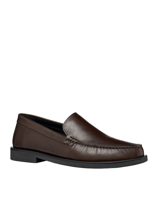 Recanati Leather Men's Loafers in Brown Colour