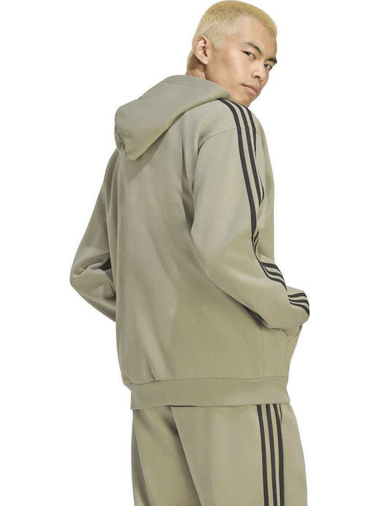 adidas Суитшърт с качулка каки