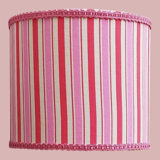 Pop Stripes Размери Портатиф за Цокъл E27 с Розова Шапка и Основа