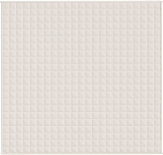 vidaxl Decke Schwerkraft Hellcreme 220 x 240 cm 11 Baumwolle