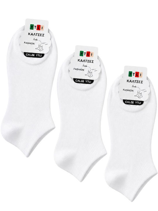 YTLI White Socks 3Pack