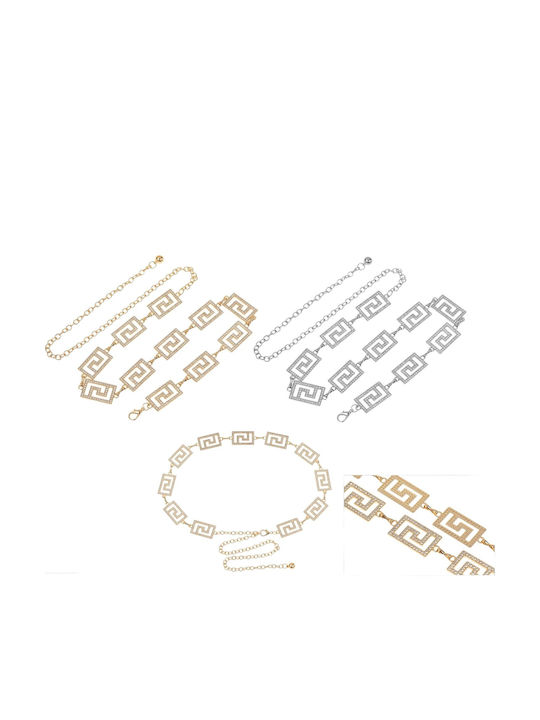 Damen Gürtel Kette Silber