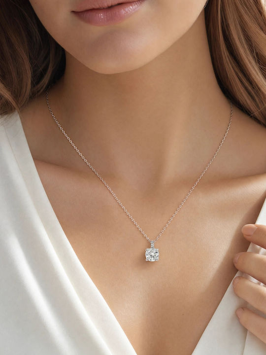 Senzio Belibasakis Halskette Solitärring aus Silber mit Diamant Senzio Belibasakis Halskette Solitärring aus Silber mit Diamant