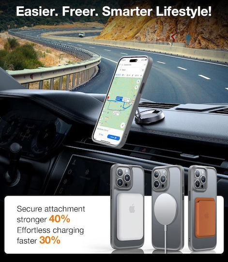 Torras Back Cover Σιλικόνης Γκρι (iPhone 15 Pro)