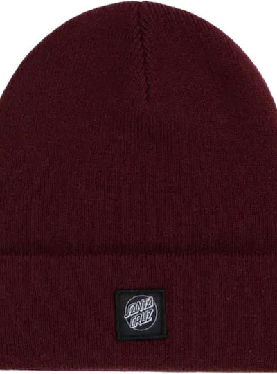 Beanie Unisex Strickmütze in Burgundisch Farbe