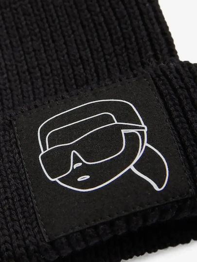 Beanie Unisex Strickmütze in Schwarz