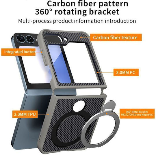 Orso Ostand Back Cover Μαύρο (Galaxy Z Flip)