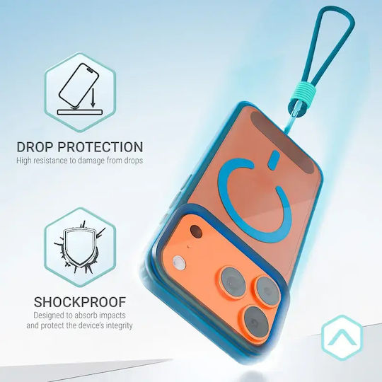 Apokin Back Cover Σιλικόνης με Λουράκι Διάφανο (iPhone 16)