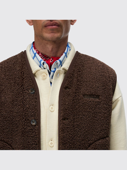 Ανδρική Ζακέτα Fleece Καφέ