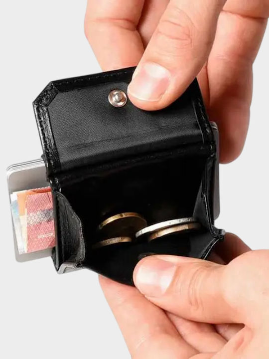 Leder Herrenbrieftasche Reise Schwarz