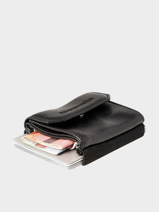Leder Herrenbrieftasche Reise Schwarz