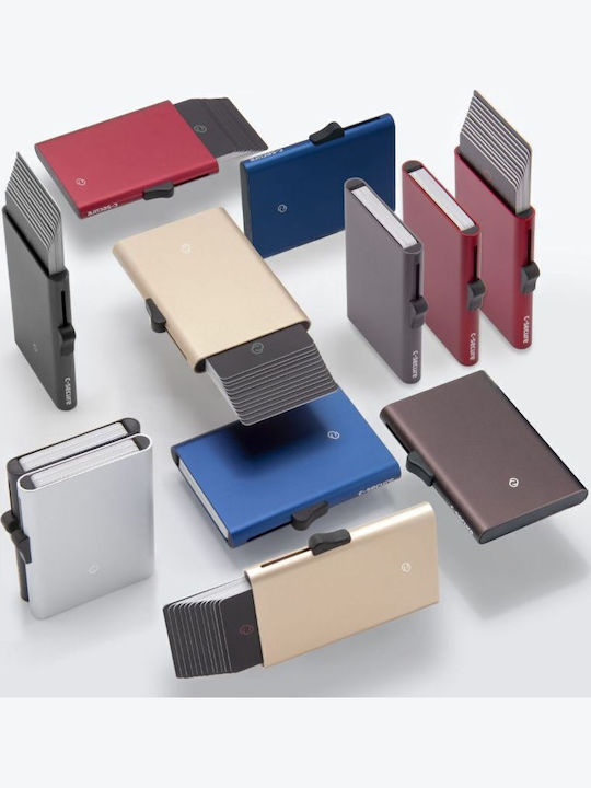 Мъжки портфейл за карти с RFID Кафяв