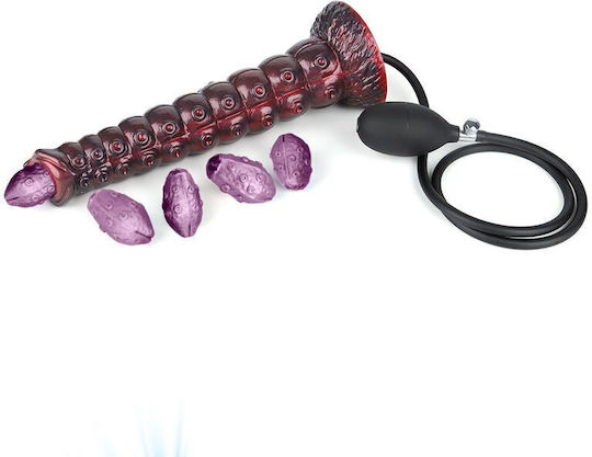 Power Monsters Inflatable Dildo With Suction Cup Purple
