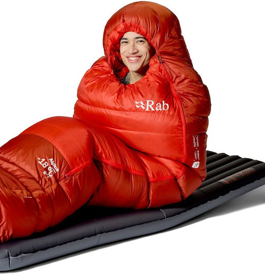 Rab Schlafsack Einzeln Alpine Long Dunkle Horizon/Toskanische Rote