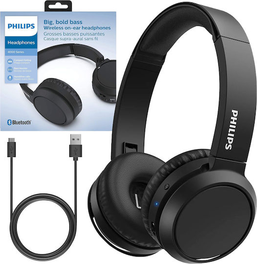 Philips TAH4205 Fără fir Bluetooth On Ear Căști cu 29 ore de Funcționare și Încărcare Rapidă Negre